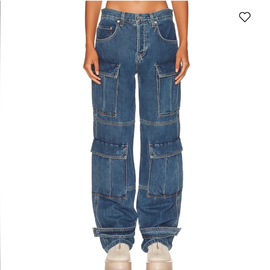 Grlfrnd Lex Cargo In Rio Grande Denim New Size 25